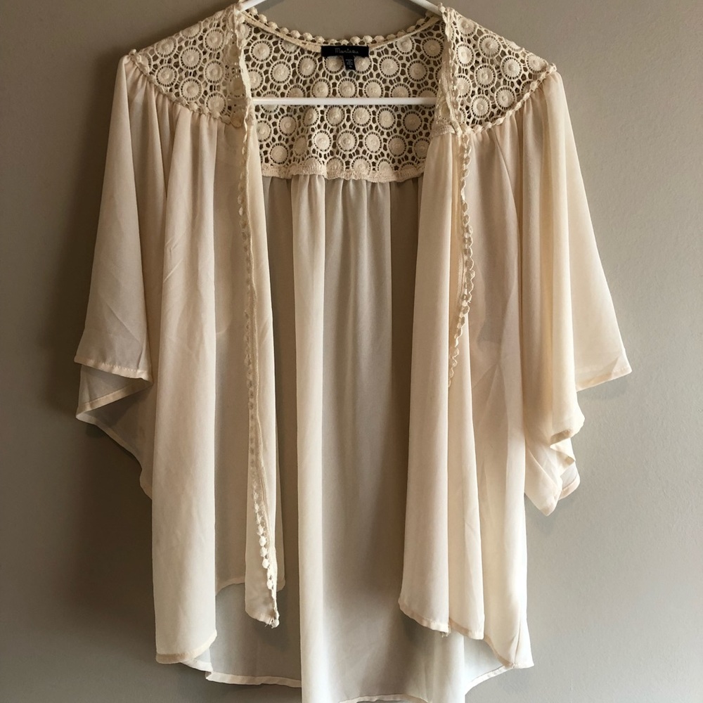 Ivory see-through cover up
